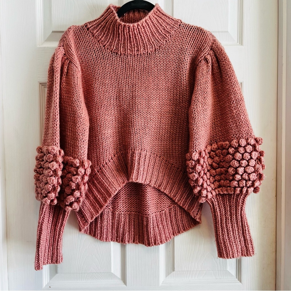 C/MEO Collective Blush Pink Turtleneck Sweater Small